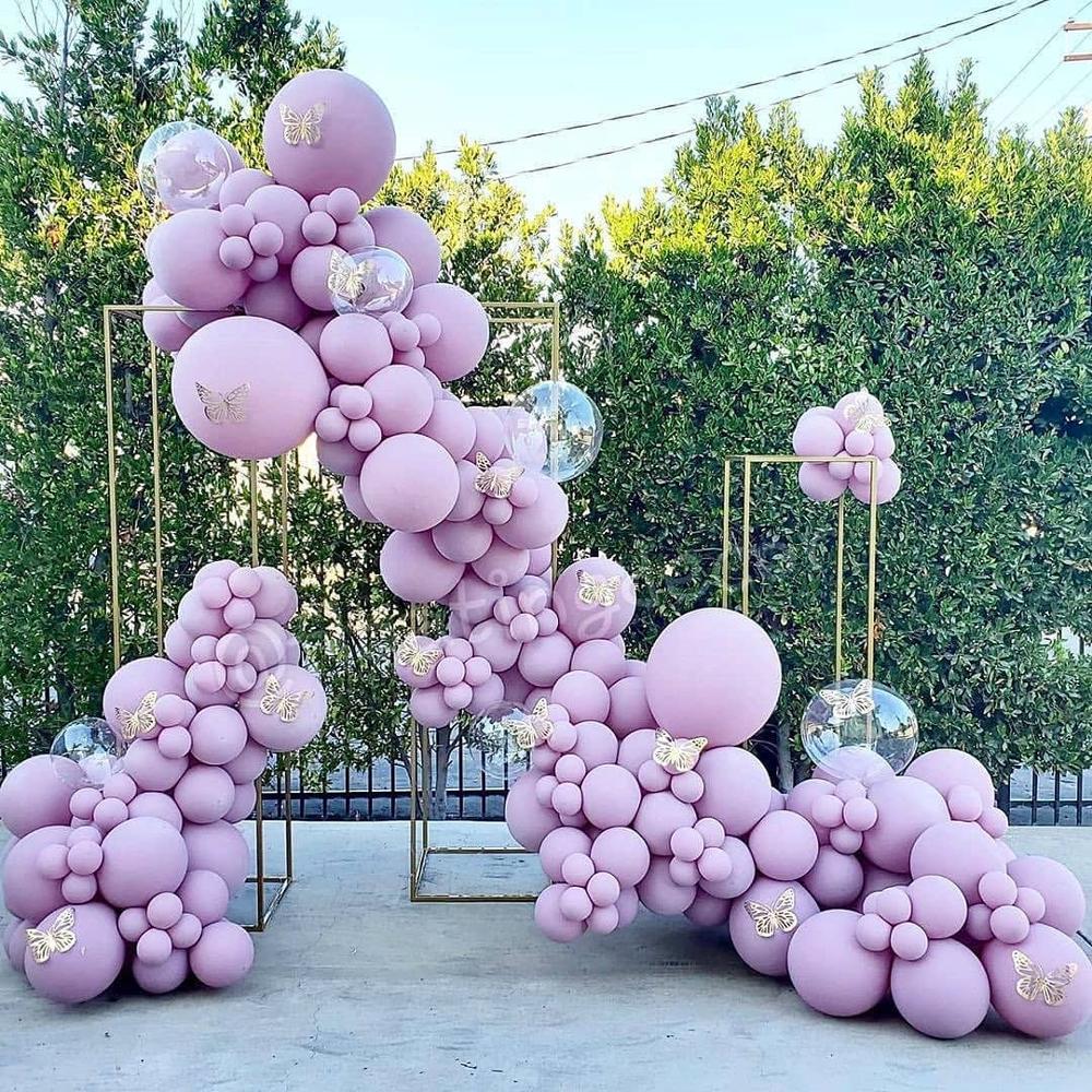 pcs Pastel Macaron Purple Latex Balloons Garland Arch Kit Wedding Globos Baby Shower Birthday Party Decor Inflatable Decorations