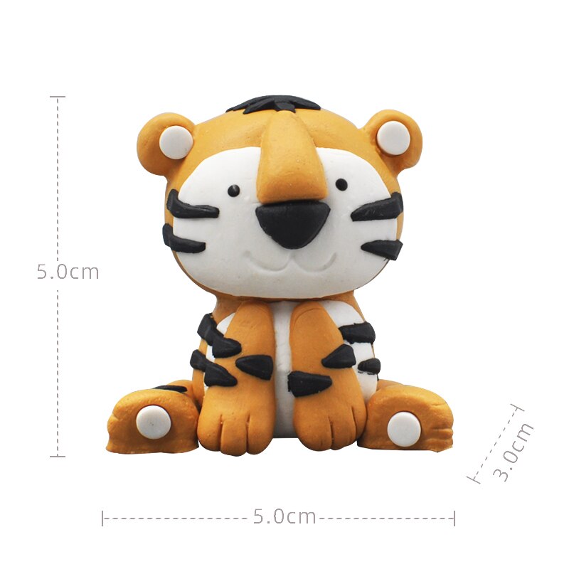 Tiger Safari Animals Cake Topper Decoration Toys Happy Birthday Woodland Jungle Kids 