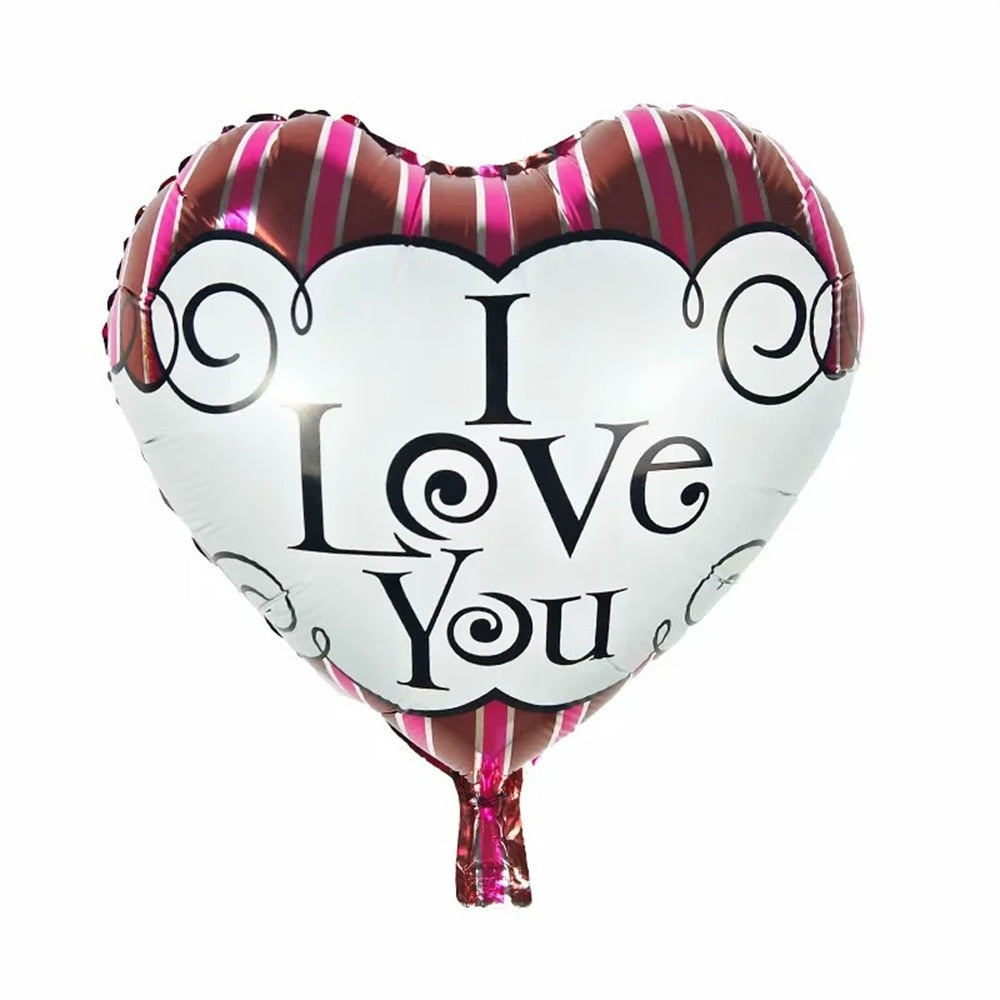 Pcs Inch Love Heart Balloons Wedding Valentines Days Helium Foil Globos Engagement Party Decorations Gifts 