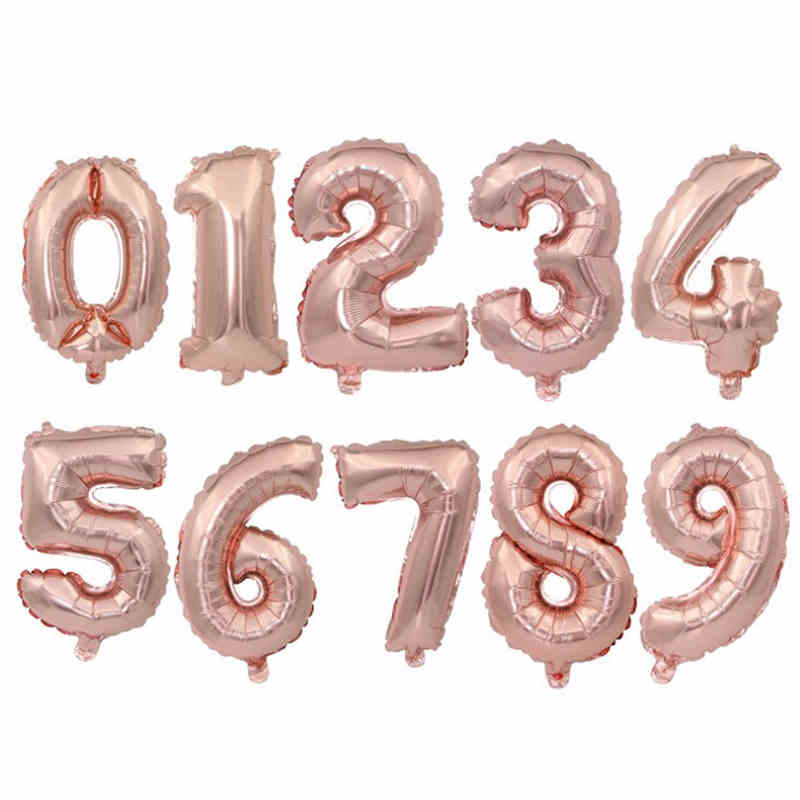 pcs Inch Number Balloon Digit Foil Balloons Wedding Birthday Party Decoration Kids Boy Baby Shower Figures Globos 