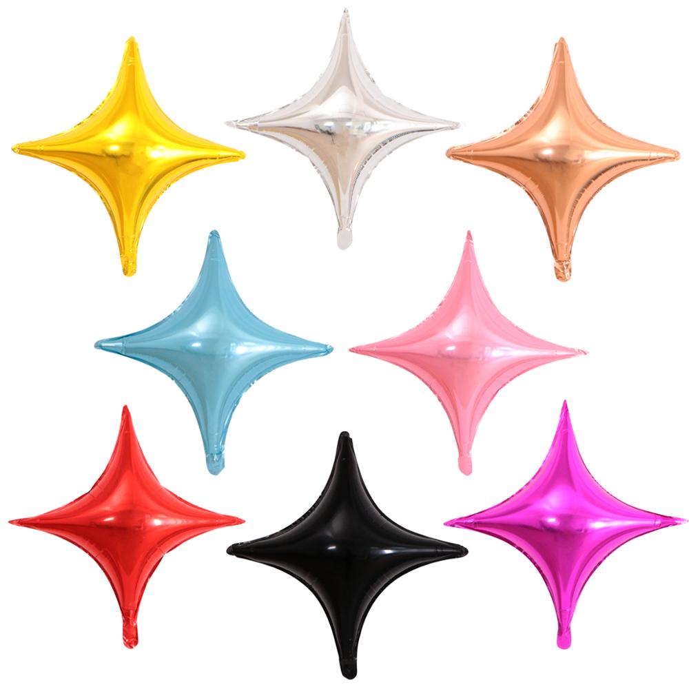 pcs inch/ inch point star foil balloons bulk sell birthday party decoration four points balloon pure 