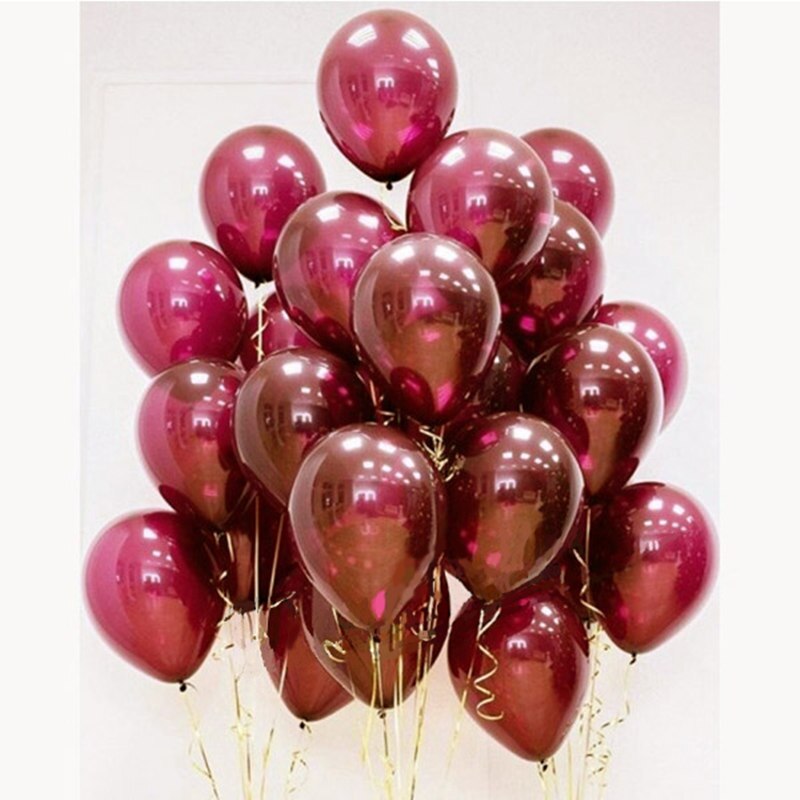 pcs inch Burgundy Latex Balloons Wedding Birthday Party Decorations Wine Red Globos Baby Shower Decor 