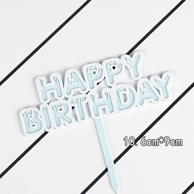 Cake Topper Cute Beautiful Boy Girl Paper Airplane Happy Birthday Decoration Supplies Children Party Dessert Gif 