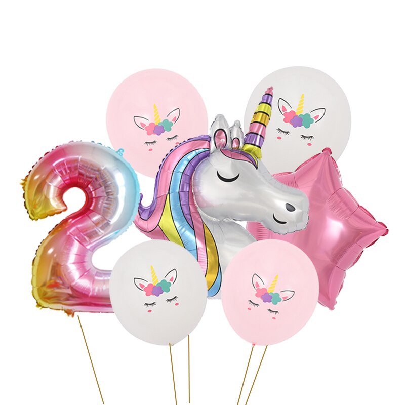 pcs Unicorn Balloon DIY Arch Garland Kit Wedding Baby Shower Girls Birthday Party Supplies Decorations Inflatable