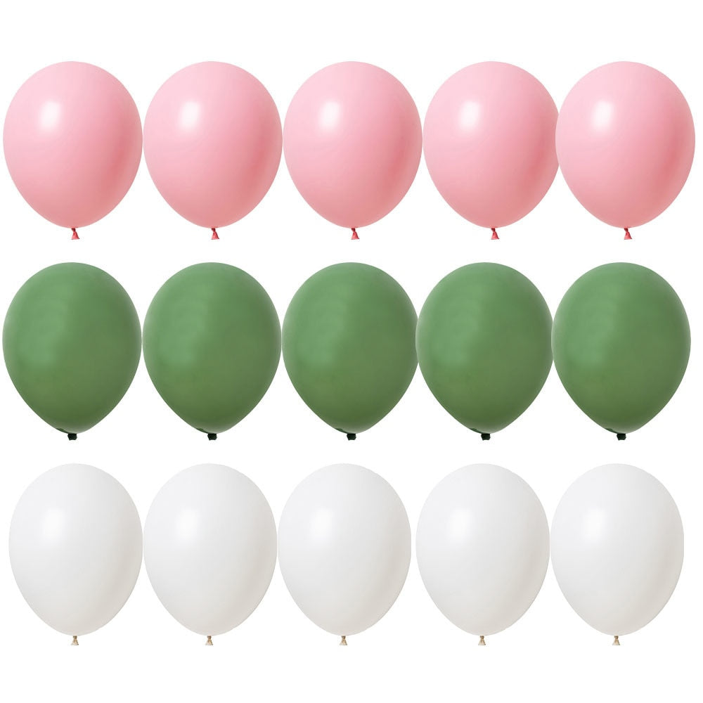 PCS inch Balloon Kit Retro Green White Gold Balls Birthday Wedding Anniversary Jungle Summer Party Decor Home Supplies 