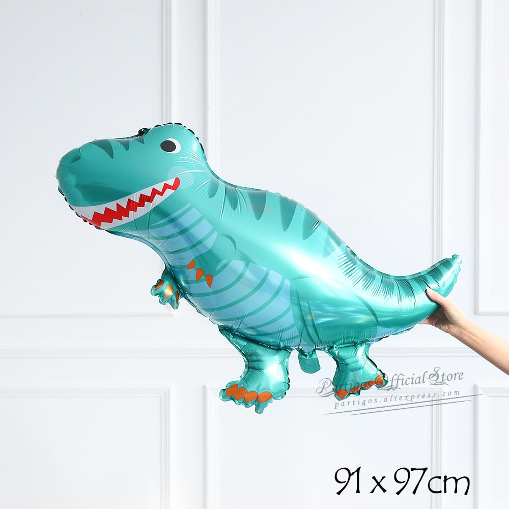 Large 4D Walking Dinosaur Balloons Jurassic Dinosaur Party Supplies Kids Birthdays Decorations Jungle Dragon Foil Globos Toys PartyDecorHQ