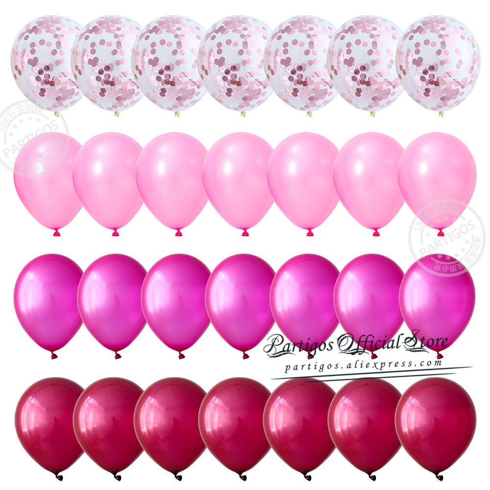 Pcs Inch Mix Red Pink Latex Balloons Heart Confetti Globos Wedding Destinations Valentine's Day Gifts Bride Party Supplies 