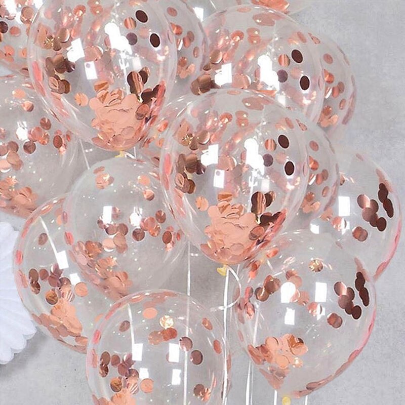 Mix Rose Gold Balloon Confetti Ballon Foil Heart Birthday Party Wedding Balloon Decoration Gift Baby Shower Bridal Shower PartyDecorHQ