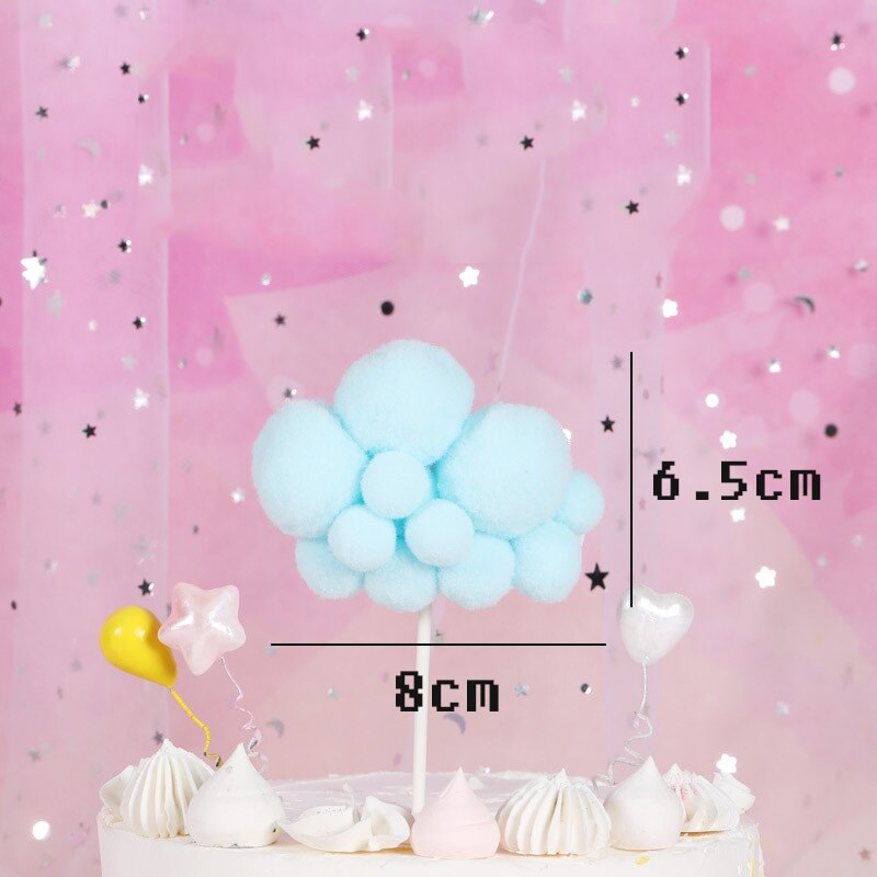 Cute Cloud Cake Topper Unicorn st Dec Arch Hot Balloons Cupcake Decor Happy Birthday Party Kid Boy Girl Baby Shower 