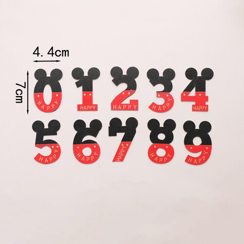 Creative Baby Happy Birthday Cute Mice Ear Number Cake Topper for Kids Birthday Party Cake Decorating Supplies Baby Shower PartyDecorHQ