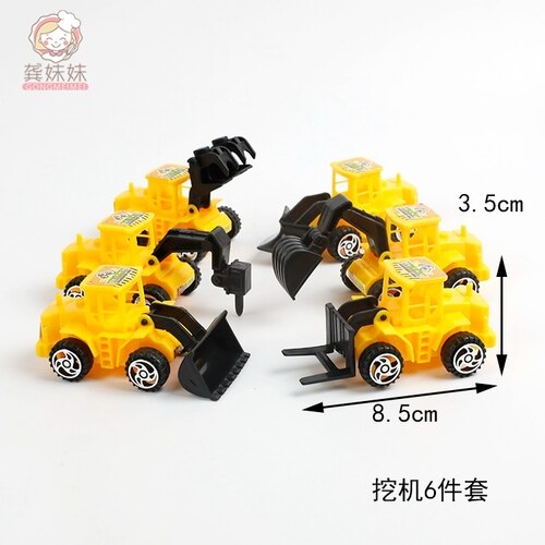 Engineering Vehicle Cake Decor Digging Machine Toppers Crane Decors Happy Birthday Party Kids Boys Toys 