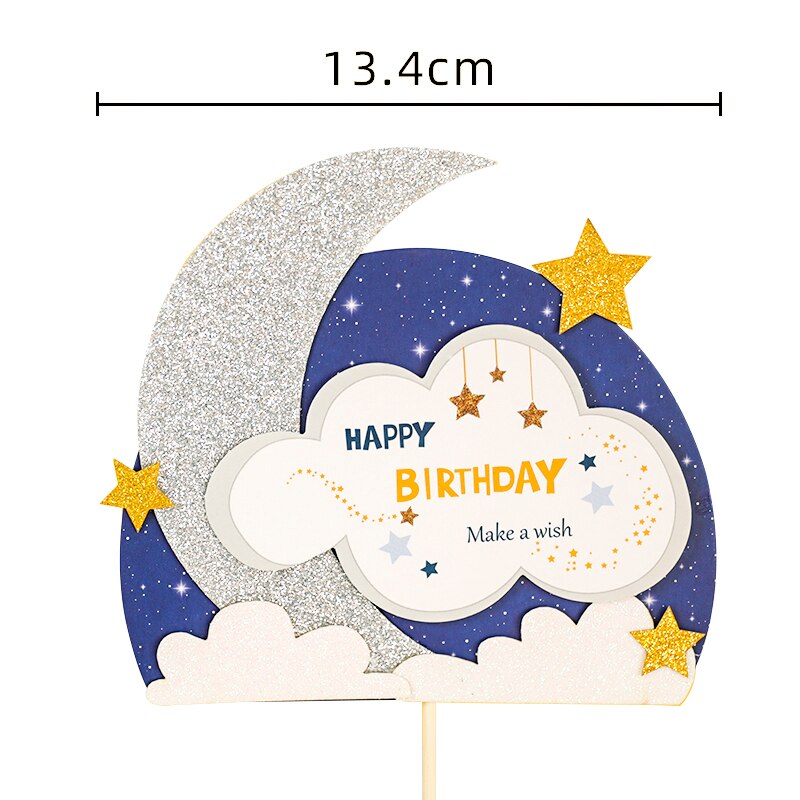 Astronaut Cake Topper Space Universe Planet Series Toppers Outer Birthday Party Dessert Props Festive Decoration 