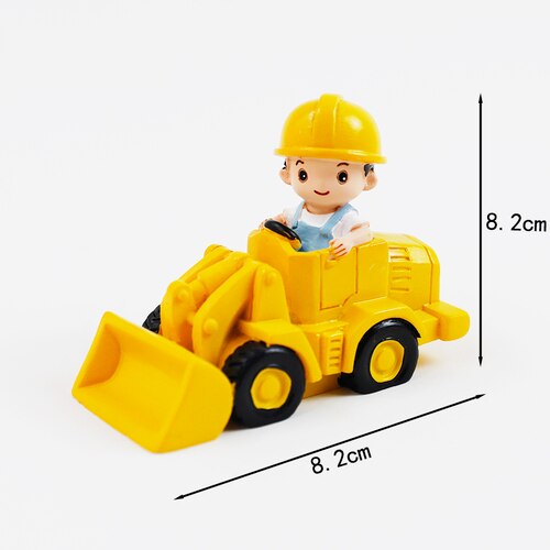 Engineering Vehicle Cake Decor Digging Machine Toppers Crane Decors Happy Birthday Party Kids Boys Toys 