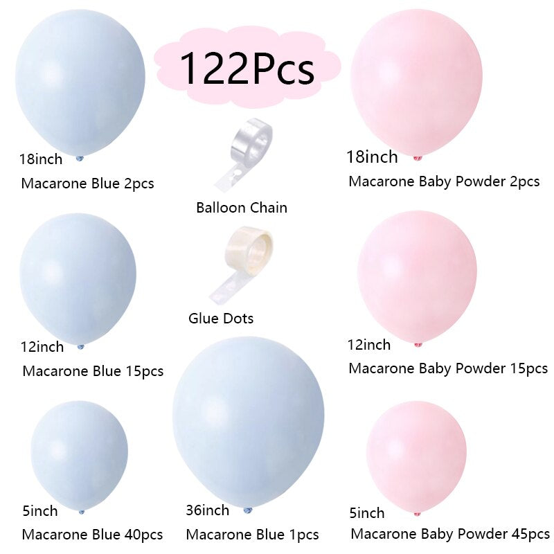 Pcs Macaron Balloons Arch Set Pink Blue Balloon Garland Wedding Birthday Theme Party Decoration Baby Baptism Shower Inflatable Decorations