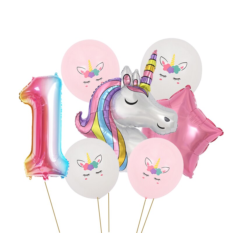 pcs Unicorn Balloon DIY Arch Garland Kit Wedding Baby Shower Girls Birthday Party Supplies Decorations Inflatable