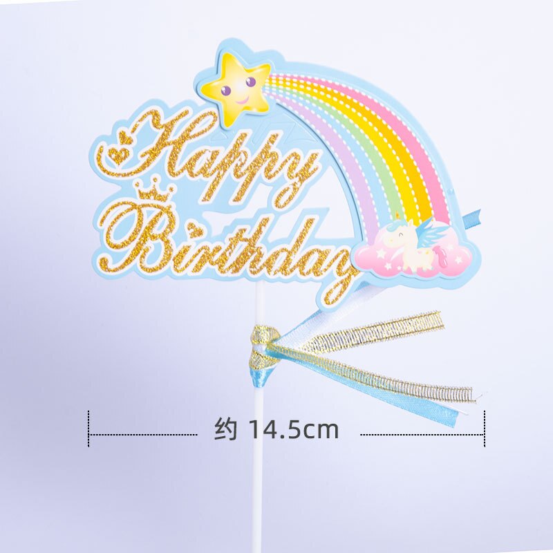 Mini Cute Rainbow Cake Topper Unicorn Brithday Party Supplies Gift Rainbow Cake Topper Decor 1st Girl Birthday Cake Decor PartyDecorHQ