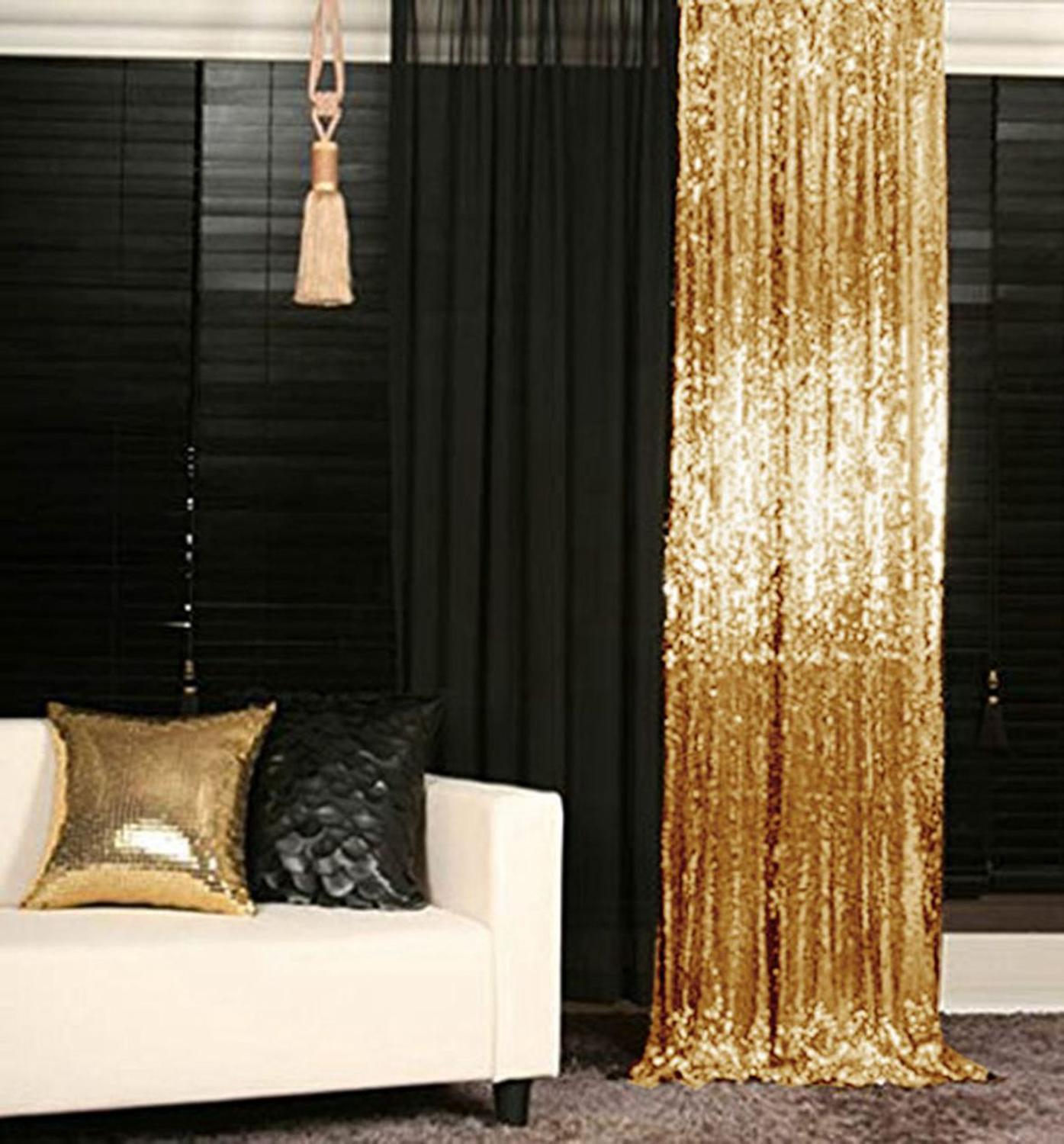 Royaltime Photo Booth Backdrop Birthday Backdrops Shiny Gold Wedding Background Party Decoration Curtain -M 