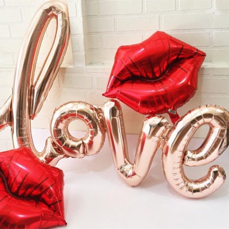 Ligatures LOVE Letter Foil Balloon Anniversary Wedding Valentines Day Party Decoration Love Balls Party Supplies PartyDecorHQ