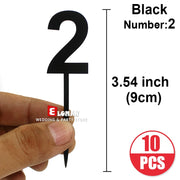 Black-number 2-10pcs