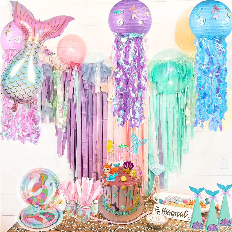 Mermaid Party Decorations Mermaid Hanging Lantern Baby Boy Girl Kids Favors Mermaid Party Theme Baby Shower Birthday Supplies PartyDecorHQ