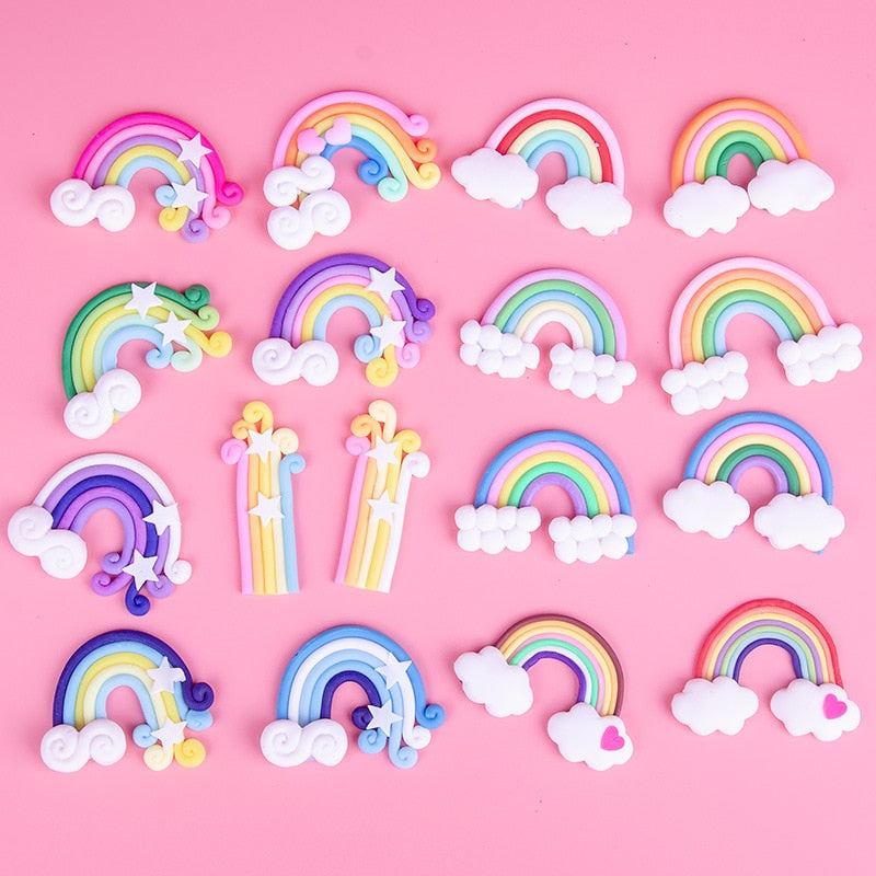 Mini Cute Rainbow Cake Topper Unicorn Brithday Party Supplies Gift Rainbow Cake Topper Decor 1st Girl Birthday Cake Decor PartyDecorHQ