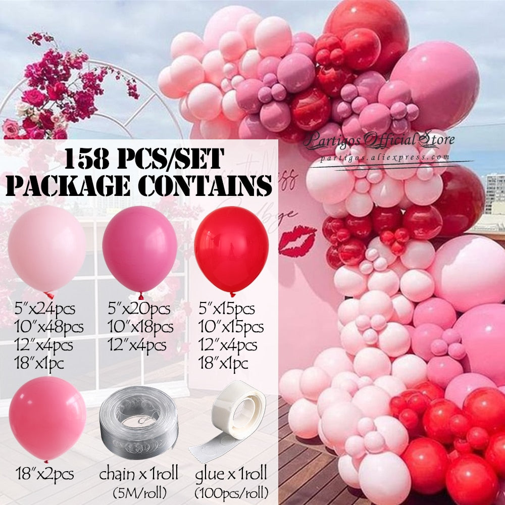 Pcs Valentines Day Balloons Garland Arch Bachelor Bride Bridal Party Supplies Engagement Anniversary Wedding Decoration Inflatable Decorations