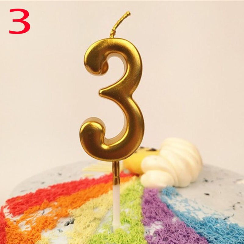 Birthday Candles Gold Kids Decoration Tools Cake Party Supplies 