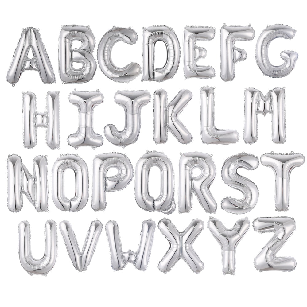 Pcs Inch A-Z Letter Foil Balloons Wholesale English Alphabet Shape Air Balls Birthday Anniversary Wedding Party Decorations 