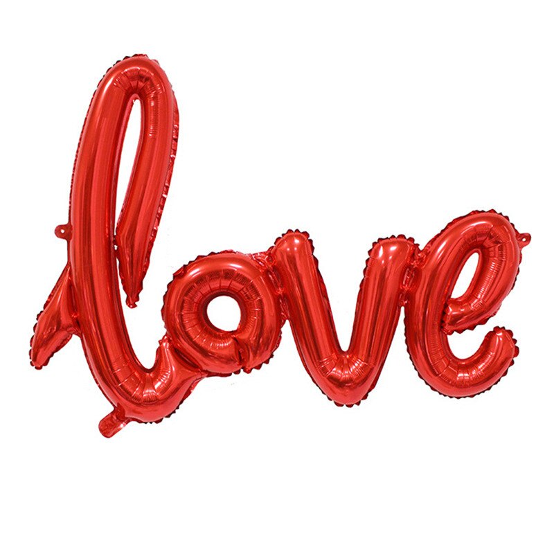 Ligatures LOVE Letter Foil Balloon Anniversary Wedding Valentines Day Party Decoration Love Balls Party Supplies PartyDecorHQ