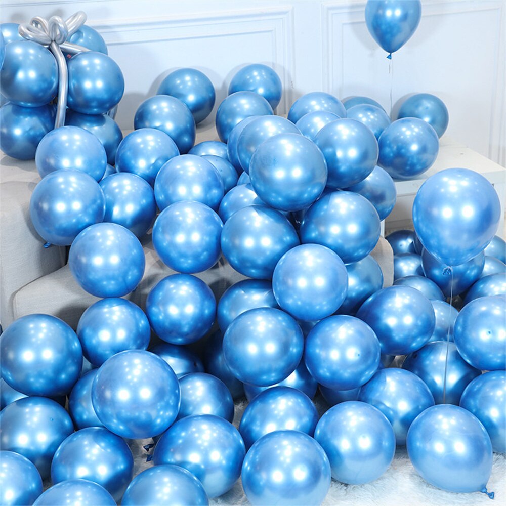 167pcs Blue Gold Chrome Balloon Garland Metallic White Latex Balloons Princess Baby Shower Birthday Party Decoration Globos Gift PartyDecorHQ