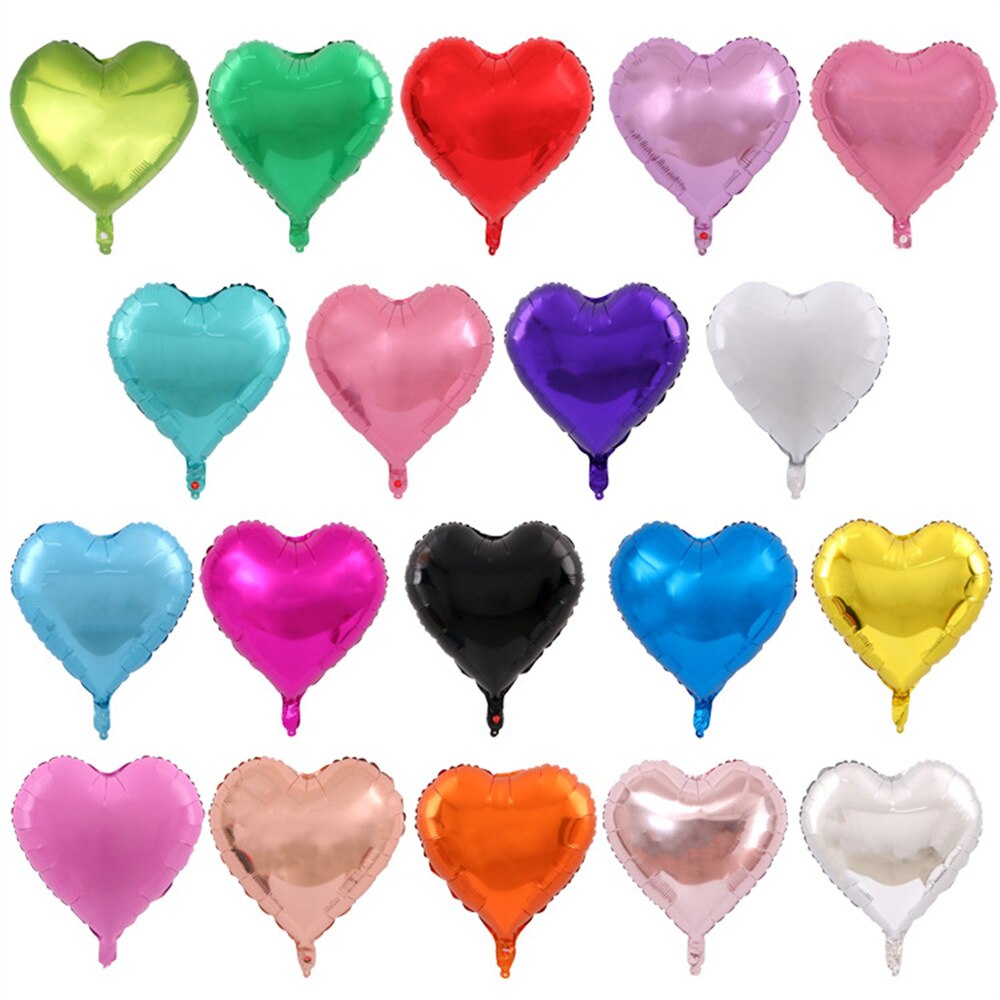 pcs inch Red Rose Gold Heart Foil Helium Balloons Wedding Valentine's Day Decor Baby Shower Birthday Party Love BalonDecor 