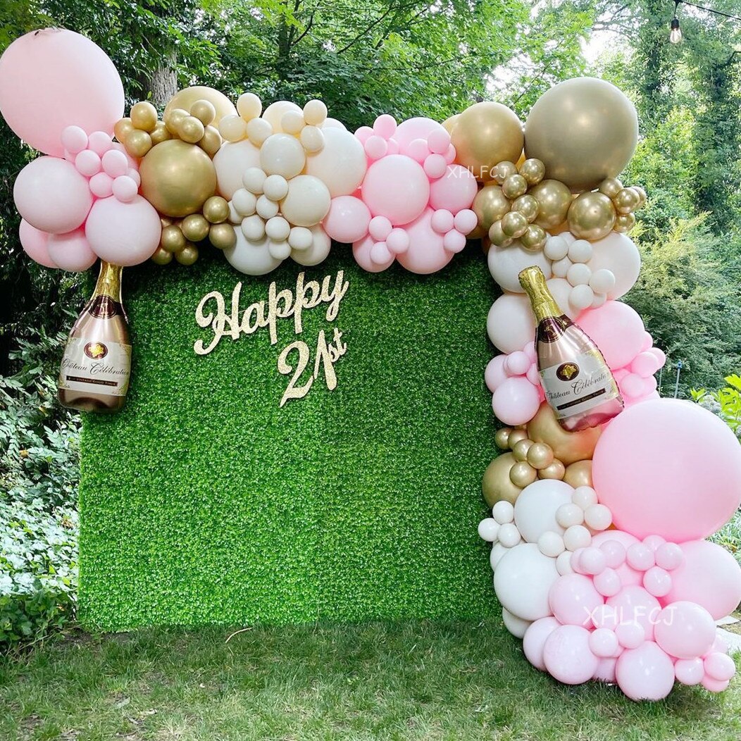 Champagn Rose Gold Botter Balloon Garand Arch Kit Pink Ballons Wedding Birthday Party Backgound Decor Globos Baby Shower 