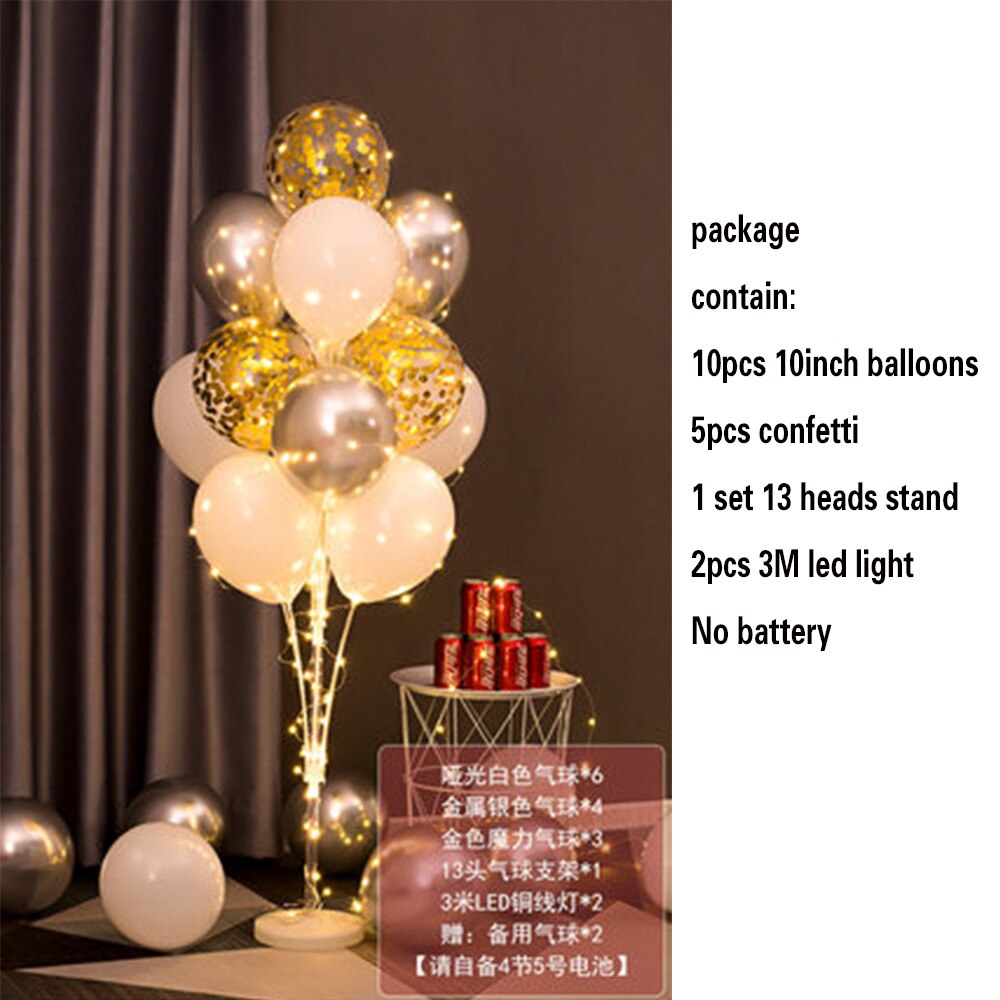 Table Balloons Stand Kit String Light Centerpiece Balloon Birthday Baby Shower Christmas Party Decorations 