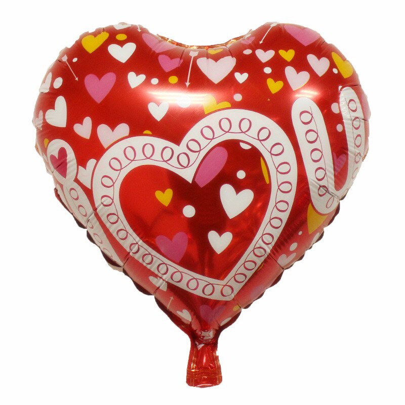 pcs/lot inch Heart Balloons Wedding Decor Valentine's Days Love Aluminium Foil Helium Ballon Decoration Globos 