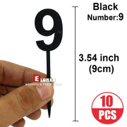 Black-number 9-10pcs