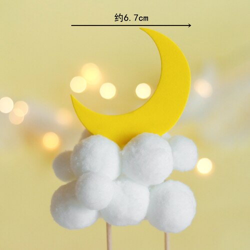 Prince Princess Cake Decoration Happy Birthday Boy Girl Topper Resin Star Moon Child Like Decorate Party Gift 