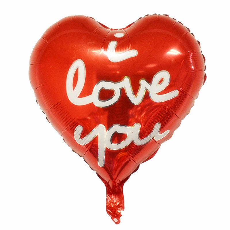 pcs/lot inch Heart Balloons Wedding Decor Valentine's Days Love Aluminium Foil Helium Ballon Decoration Globos 