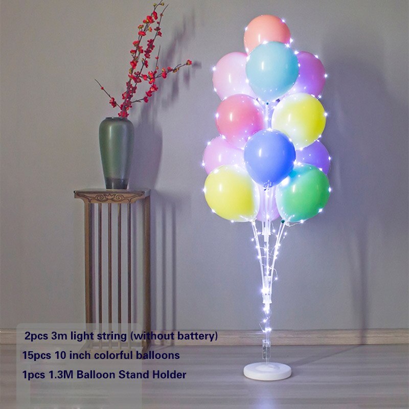 Table Balloons Stand Kit String Light Centerpiece Balloon Birthday Baby Shower Christmas Party Decorations 