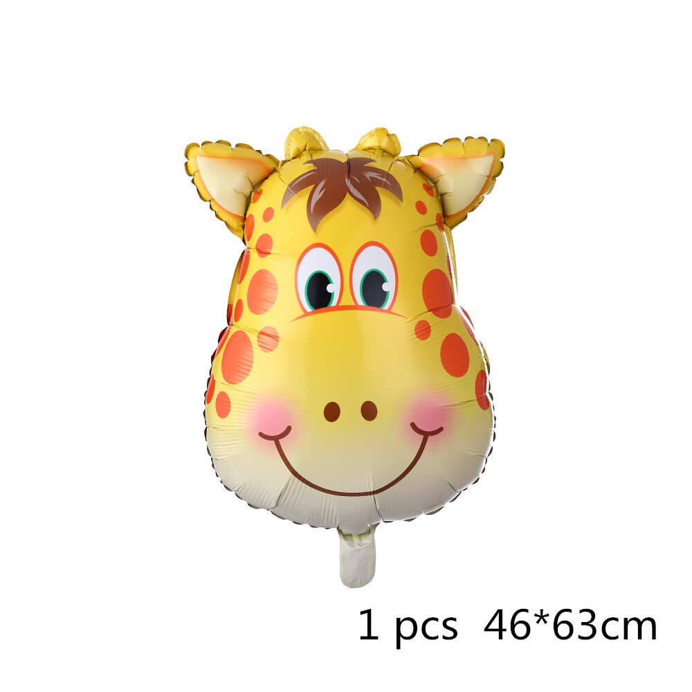 Jungle Party Animal Foil Balloon Zoo Theme Birthday Kids Cartoon Safari Decoration Inflatable Decorations