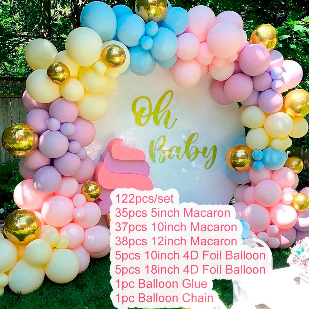 Blue Birthday Balloon Garland Baby Shower Globos Party Decor Kids Foil Balloons Balon st One Year 