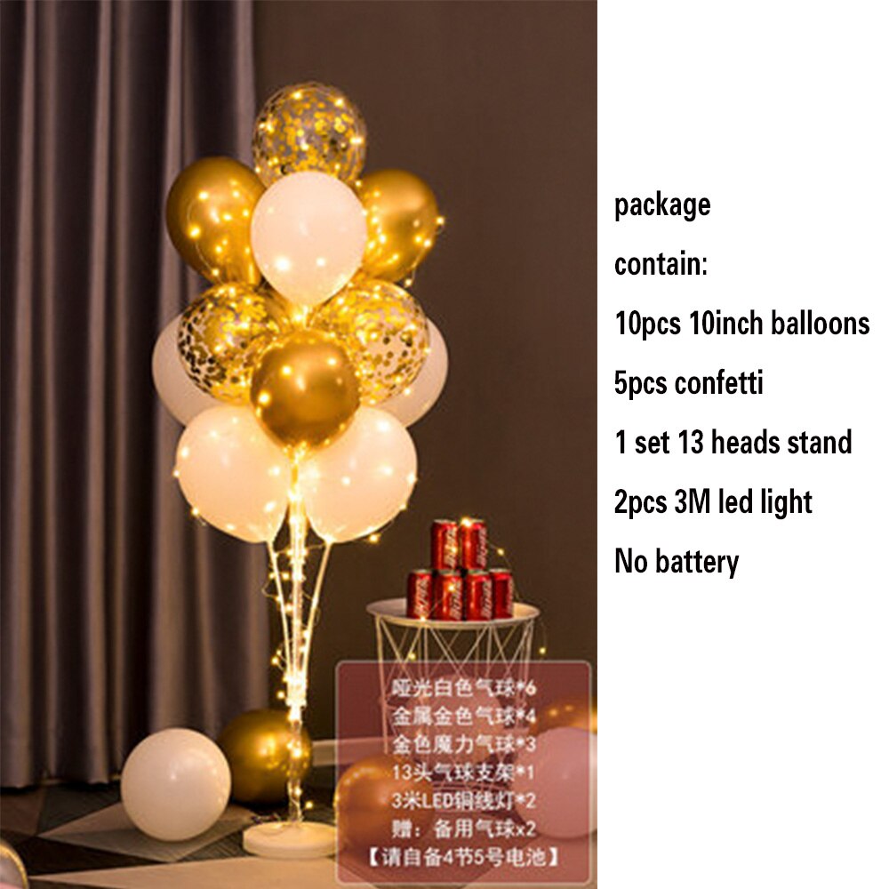 Table Balloons Stand Kit String Light Centerpiece Balloon Birthday Baby Shower Christmas Party Decorations 