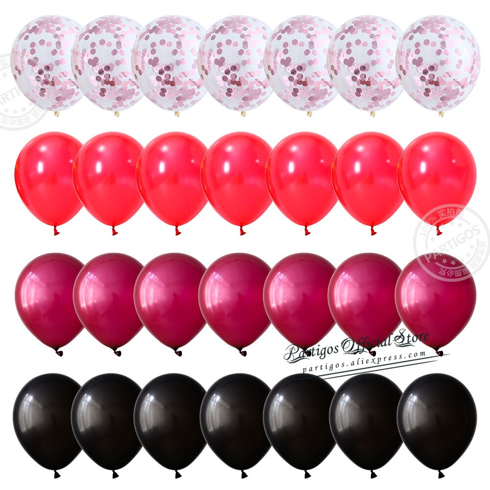 Pcs Inch Mix Red Pink Latex Balloons Heart Confetti Globos Wedding Destinations Valentine's Day Gifts Bride Party Supplies 