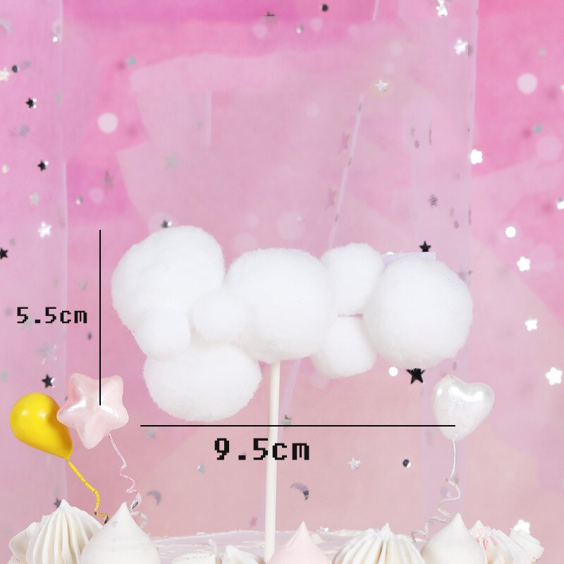 Cute Cloud Cake Topper Unicorn st Dec Arch Hot Balloons Cupcake Decor Happy Birthday Party Kid Boy Girl Baby Shower 