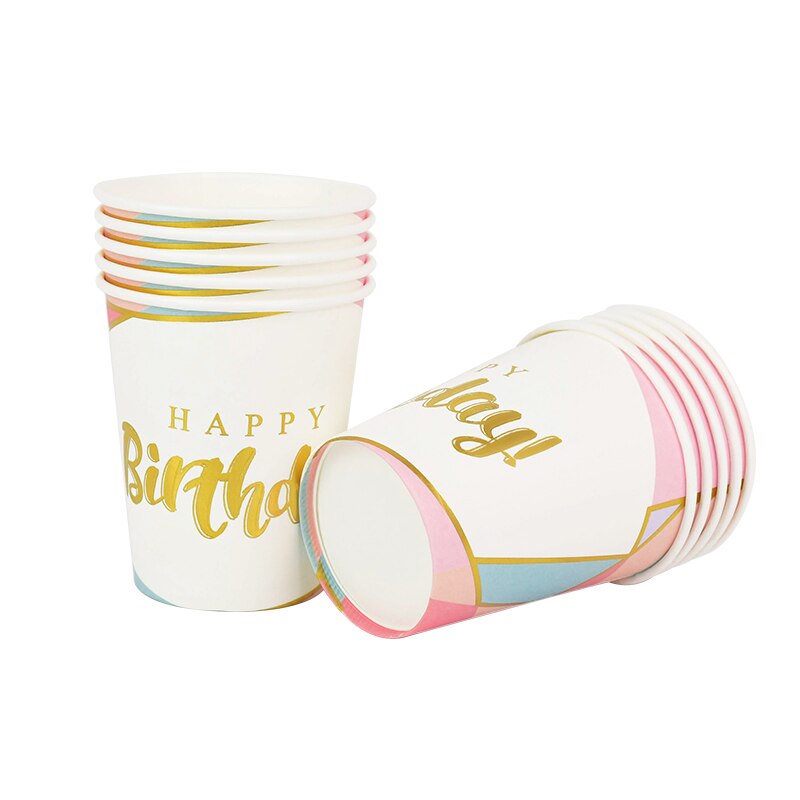 10pcs Party Disposable Paper Cups Colorful Dot Stripe Star Juice Cup Wedding Birthday Party Picnic Tableware Supplie Baby Shower PartyDecorHQ