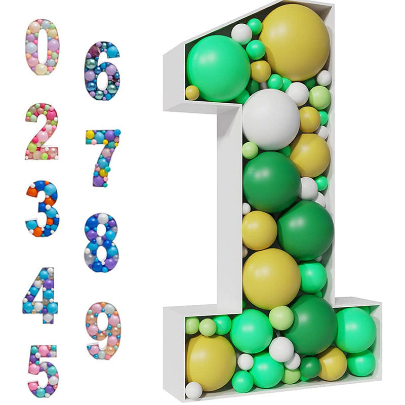 cm Diy Balloons Numbers Mosaic Balloon Filling Alphabet Frames Boys Girls Baby st Birthday Wedding Party Decor 