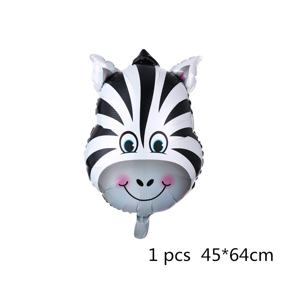 Jungle Party Animal Foil Balloon Zoo Theme Birthday Kids Cartoon Safari Decoration Inflatable Decorations