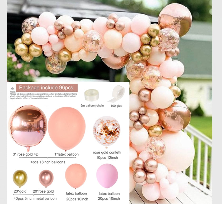 Balloon Garland Arch Kit Macaroon Latex Ballons Wedding Birthday Party Decor Kids Adult Girl Baby Shower Ballon Inflatable Decorations