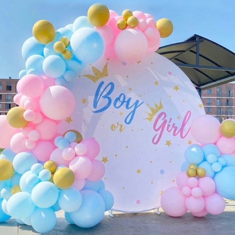 Pcs Balloons Arch Set Blue Pink Gold Balloon Garland Baby Baptism Shower Adult Kids Birthday Party Decoration Inflatable Decorations