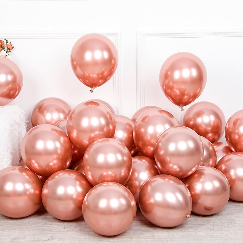 pcs inch mixed Chrome metallic shiny Latex Balloons Wedding birthday Party Decors supplies helium globos bulk sell 