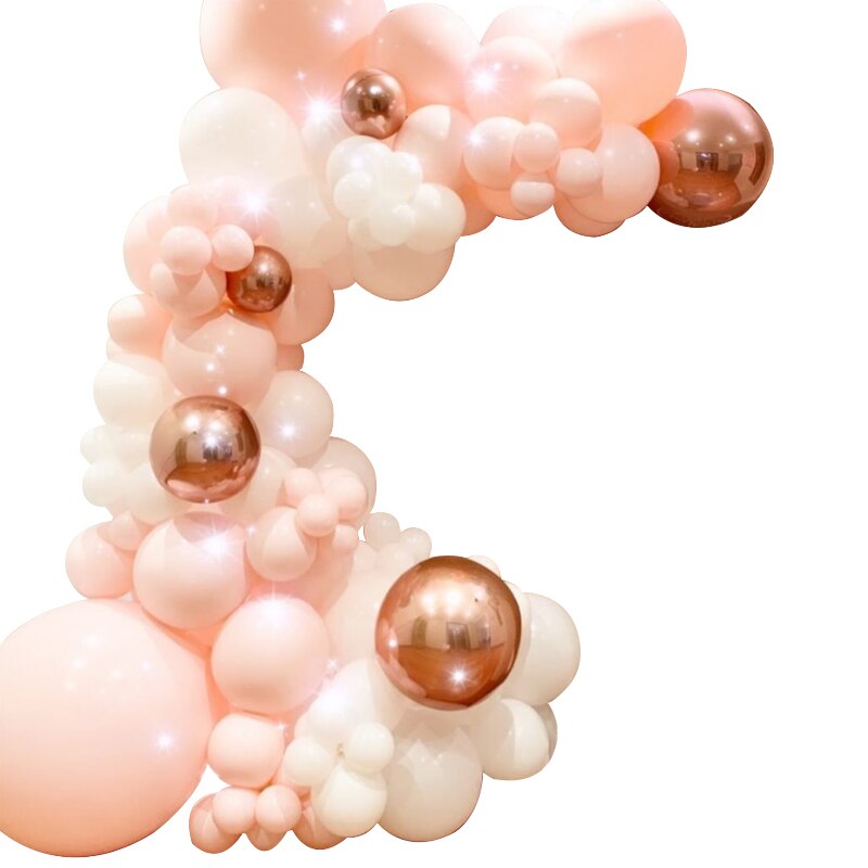 Macaron Balloons Arch Set White Orange Rose Gold Balloon Garland Wedding Baby Baptism Shower Birthday Party Decoration Inflatable Decorations